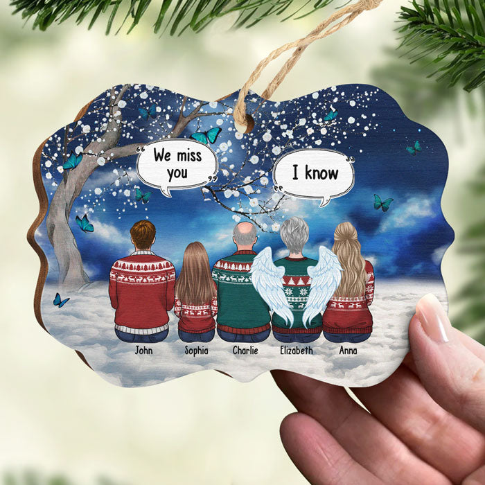 Tu nous manques - Ornement commémoratif personnalisé - Bois en forme de Benelux - Cadeau de condoléances, cadeau de Noël pour les membres de la famille