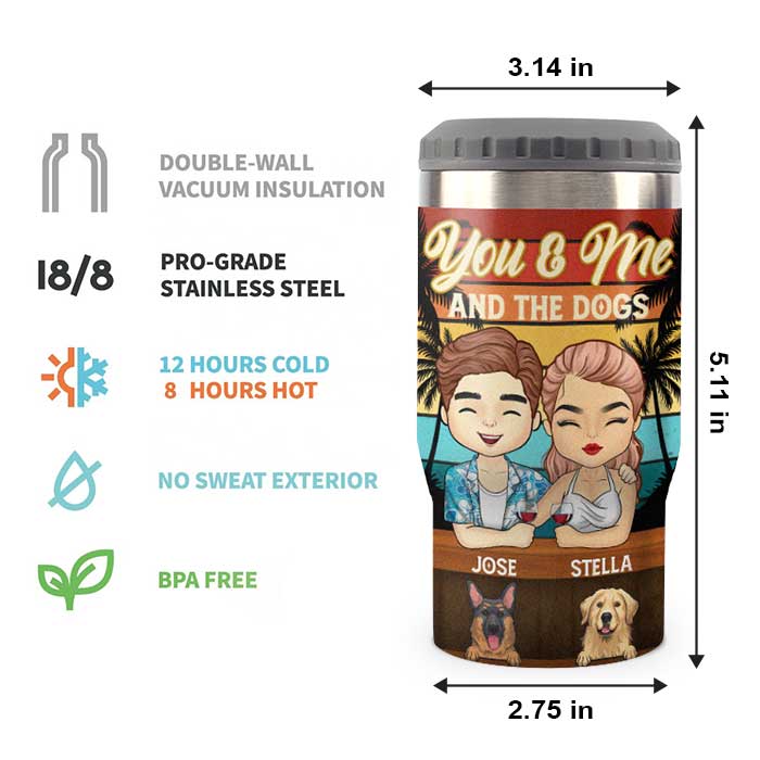 Mari, femme et nos chiens - Glacière personnalisée - Cadeau pour couples, mari et femme
