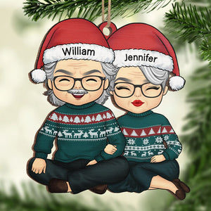 'Tis The Season For Loving You - Couple Personalized Custom Ornament - Wood Unique Shaped - Christmas Gift For Husband Wife, Anniversary