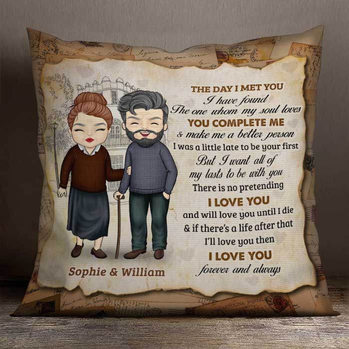 I Have Found The One Whom My Soul Loves - Gift For Couples, Personalized Pillow (Insert Included).