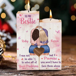 To My Bestie - I Promise - Personalized Candle Holder.