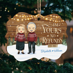 Je suis à toi, aucun remboursement, année d'estimation - Décoration de Noël en bois personnalisée en forme de Benelux - Cadeau pour couple, mari et femme, anniversaire, fiançailles, mariage, cadeau de mariage, cadeau de Noël