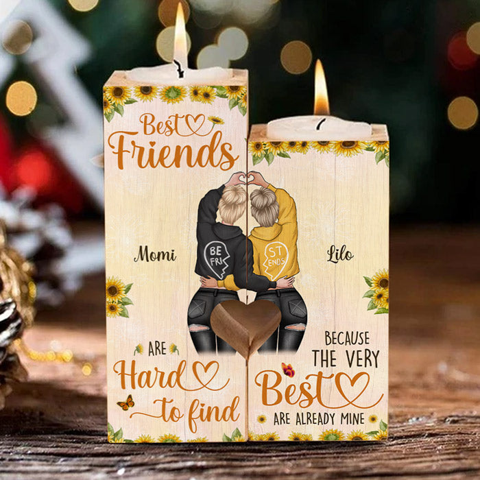 Best Friends Are Hard To Find - Gift For Bestie - Personalized Candle Holder.