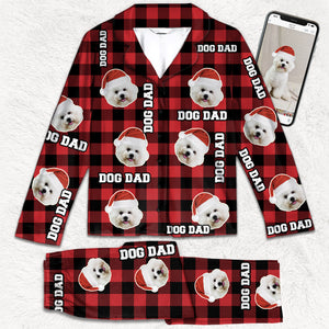 Joyeux Pawlidays, mon adorable petit chien ! Pyjama personnalisé avec photo du visage de votre chien ! Télécharger une image, cadeau de Noël pour les propriétaires et les amoureux des animaux.