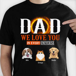Nous t'aimons dans tous les univers - T-shirt et sweat à capuche unisexe personnalisé - Cadeau pour les amoureux des animaux