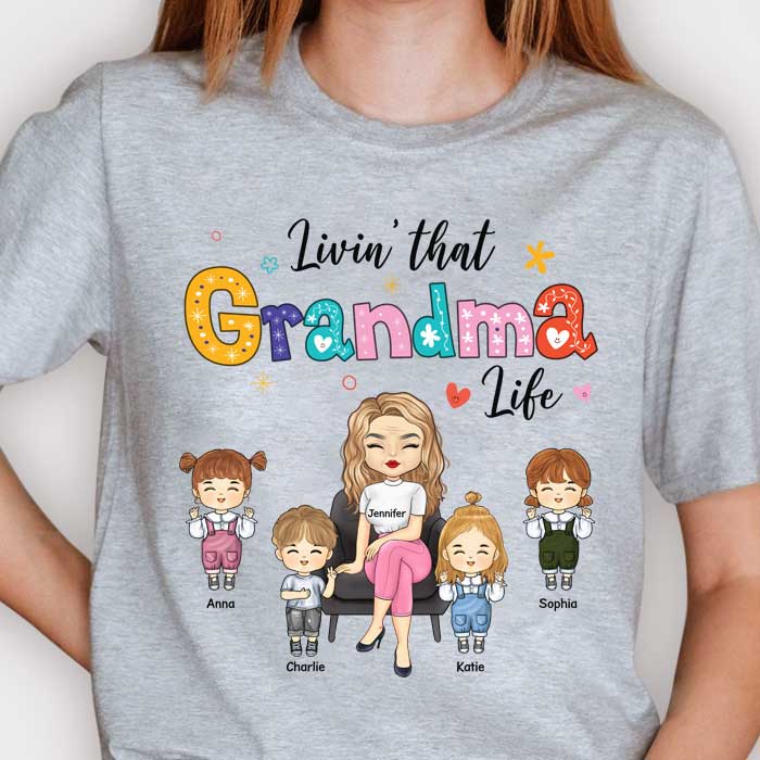 Vivre la vie de tante et grand-mère - Cadeau pour maman et grand-mère - T-shirt et sweat à capuche unisexe personnalisé