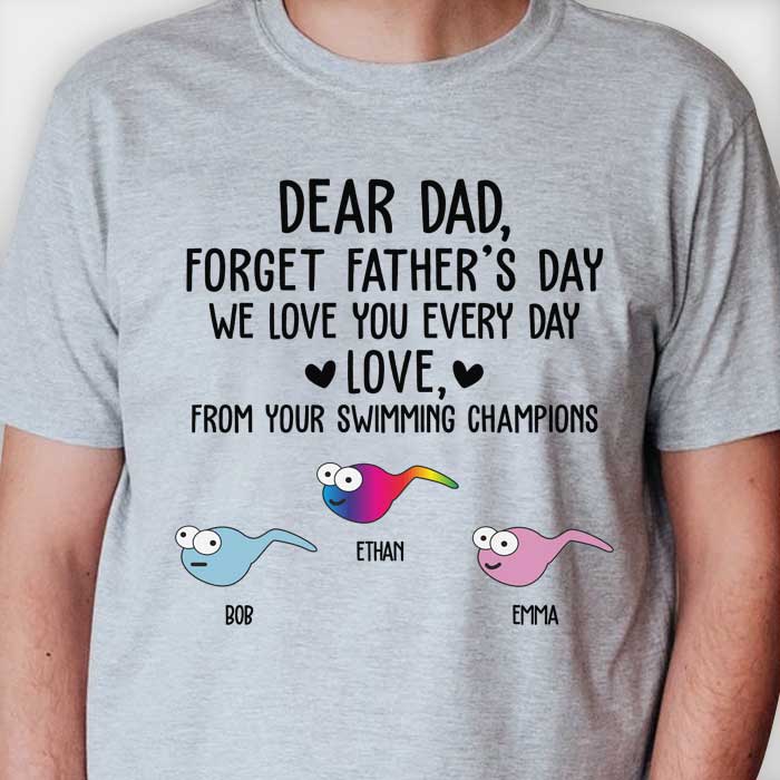 Cher papa, nous t'aimons tous les jours - Cadeau pour la fête des pères - T-shirt unisexe personnalisé, sweat à capuche
