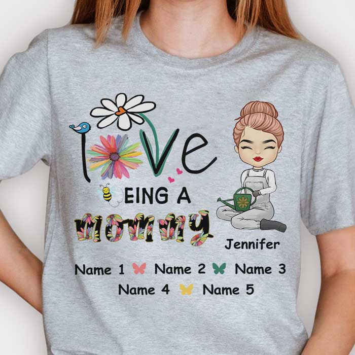 J'adore être maman - Cadeau pour maman, t-shirt unisexe personnalisé, sweat à capuche