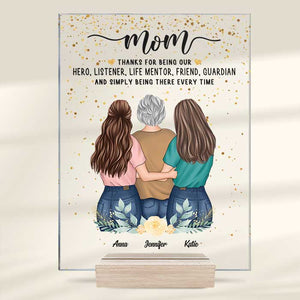 Mom Thanks For Being My Hero - Gift For Mom - Personalized Acrylic Plaque.