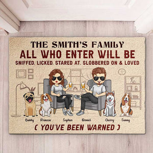 Vous avez été prévenu - Tapis décoratif personnalisé - Cadeau pour les amoureux des animaux