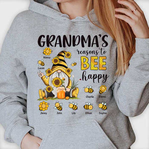 Les raisons d'être heureuse de grand-mère - Cadeau pour grand-mère, t-shirt unisexe personnalisé, sweat à capuche