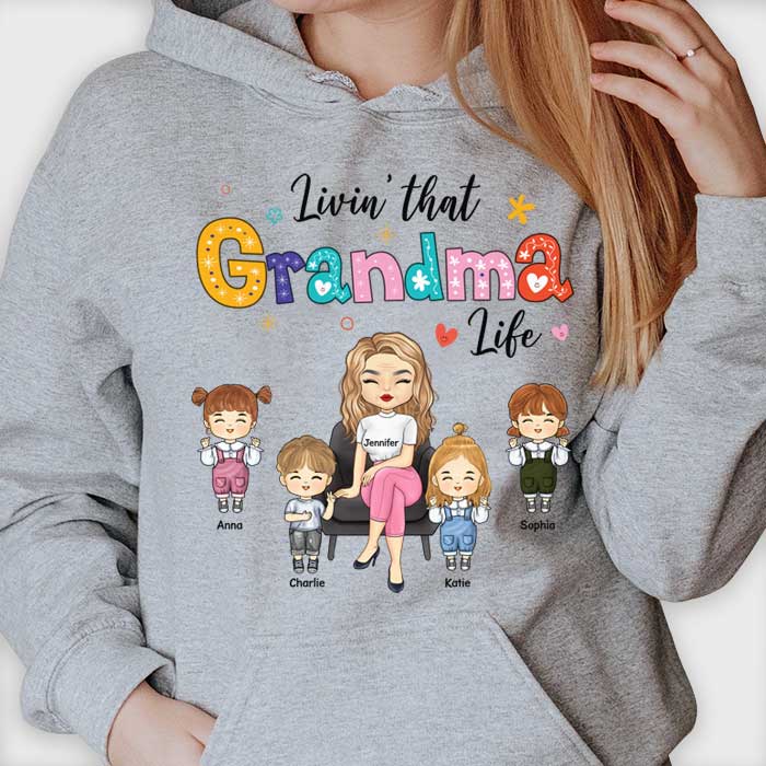 Vivre la vie de tante et grand-mère - Cadeau pour maman et grand-mère - T-shirt et sweat à capuche unisexe personnalisé