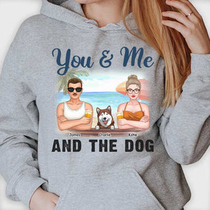 Toi, moi et les chiens - T-shirt unisexe personnalisé, sweat à capuche - Cadeau pour couple, mari et femme