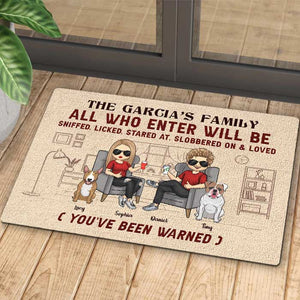 Vous avez été prévenu - Tapis décoratif personnalisé - Cadeau pour les amoureux des animaux