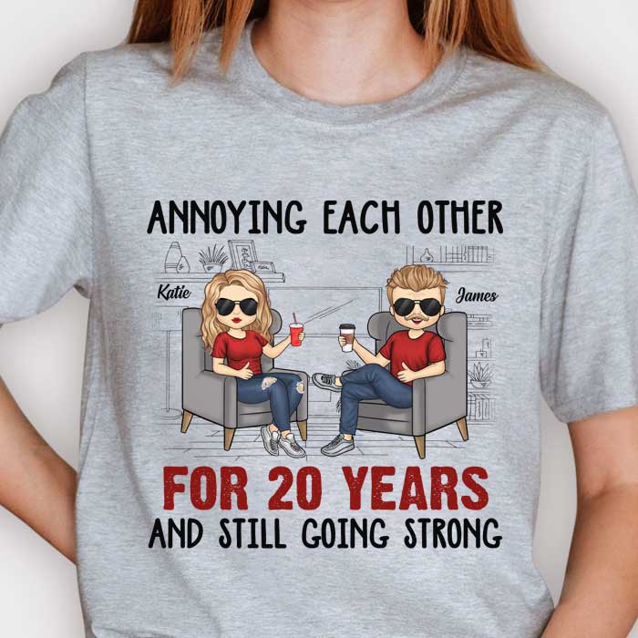 Husband Wife Annoying Each Other For Many Years - Gift For Couples, Husband Wife, Personalized Unisex T-shirt, Hoodie.