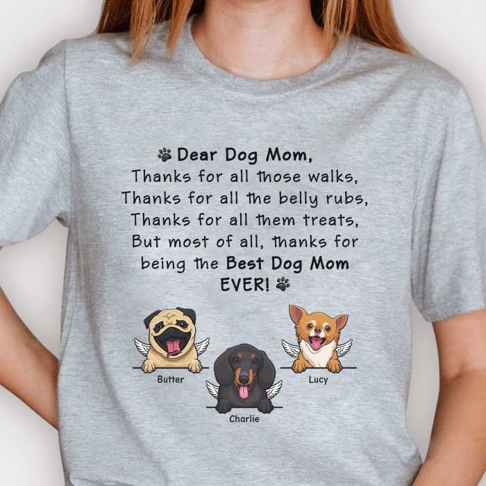 Thanks For Being The Best Dog Mom & Dog Dad - Gift For Dog Mom - Personalized Unisex T-shirt, Hoodie.