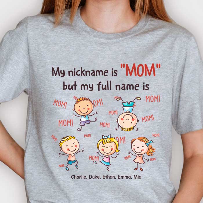 Mon surnom est « Maman » - Cadeau pour maman, t-shirt unisexe personnalisé, sweat à capuche