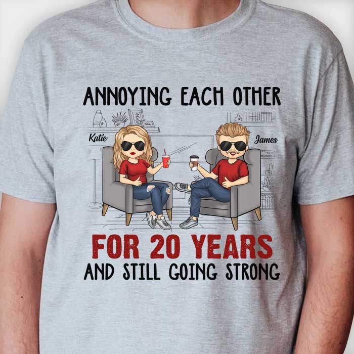 Husband Wife Annoying Each Other For Many Years - Gift For Couples, Husband Wife, Personalized Unisex T-shirt, Hoodie.
