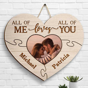 Je t'aime de tout mon cœur - Télécharger une image, cadeau pour couple, mari et femme - Panneau en bois personnalisé