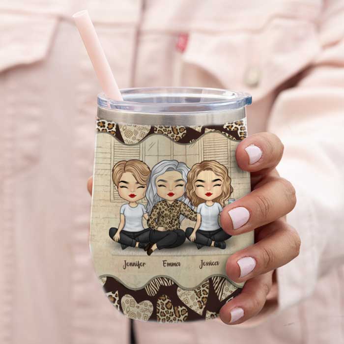 Behind Every Granddaughter Is A Grandma Who Believed In Her First - Gift For Grandma, Personalized Wine Tumbler.