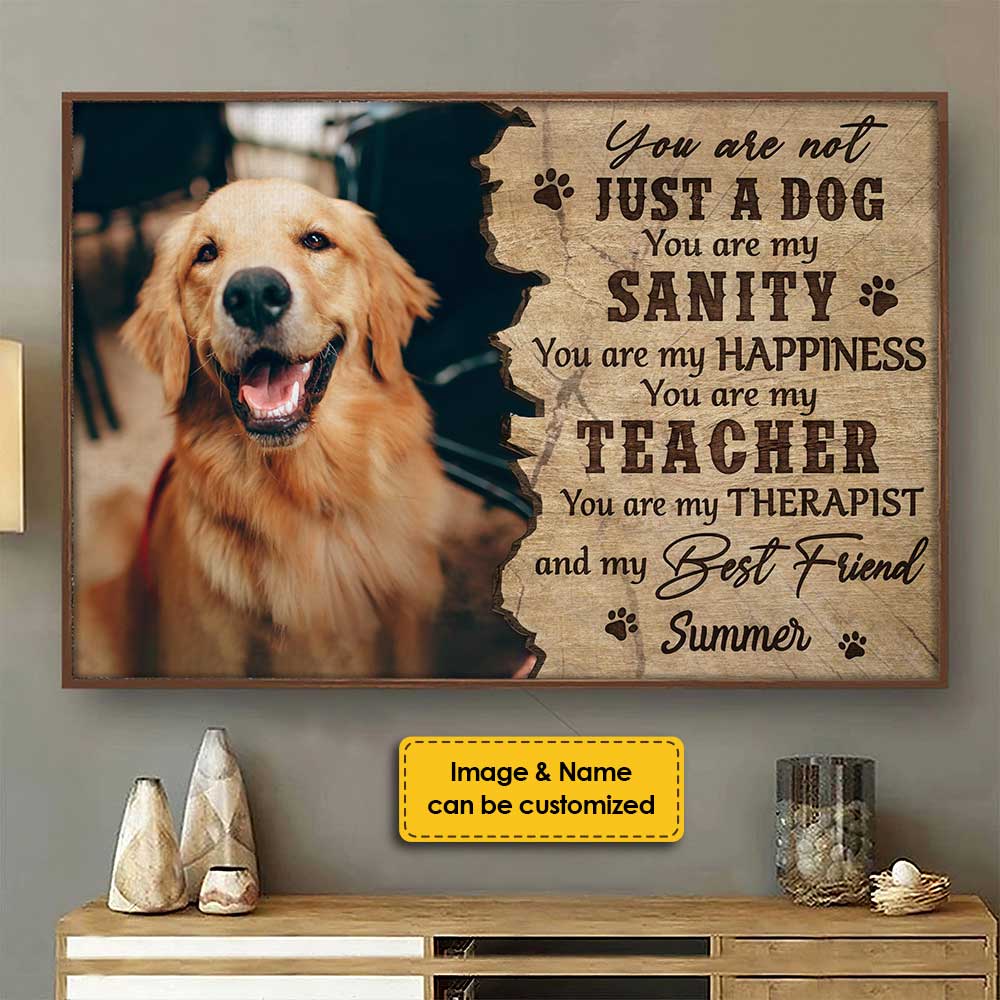 Tu es mon thérapeute - Affiche horizontale personnalisée - Télécharger une image, cadeau pour les amoureux des animaux