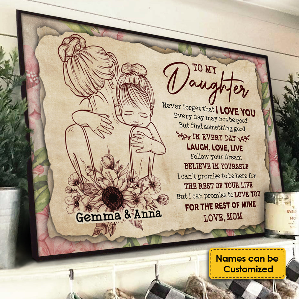 I Can Promise To Love You For The Rest Of My Life - Personalized Horizontal Poster.