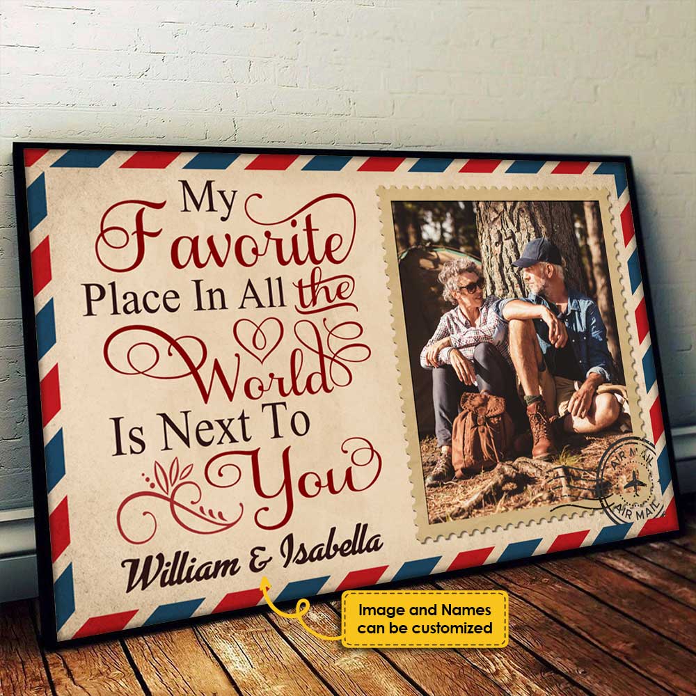 I Adore Staying Next To You - Personalized Horizontal Poster.