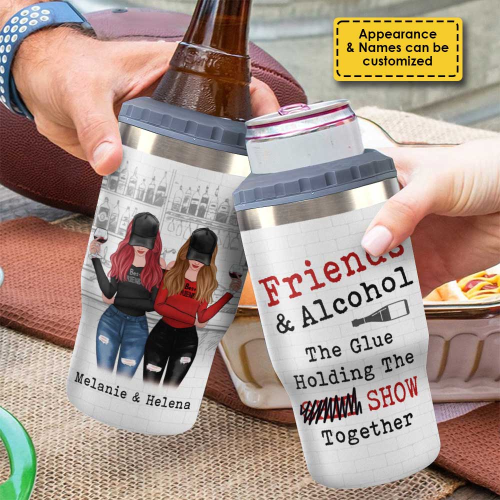 Amis et alcool - Glacière personnalisée - Cadeau pour meilleure amie