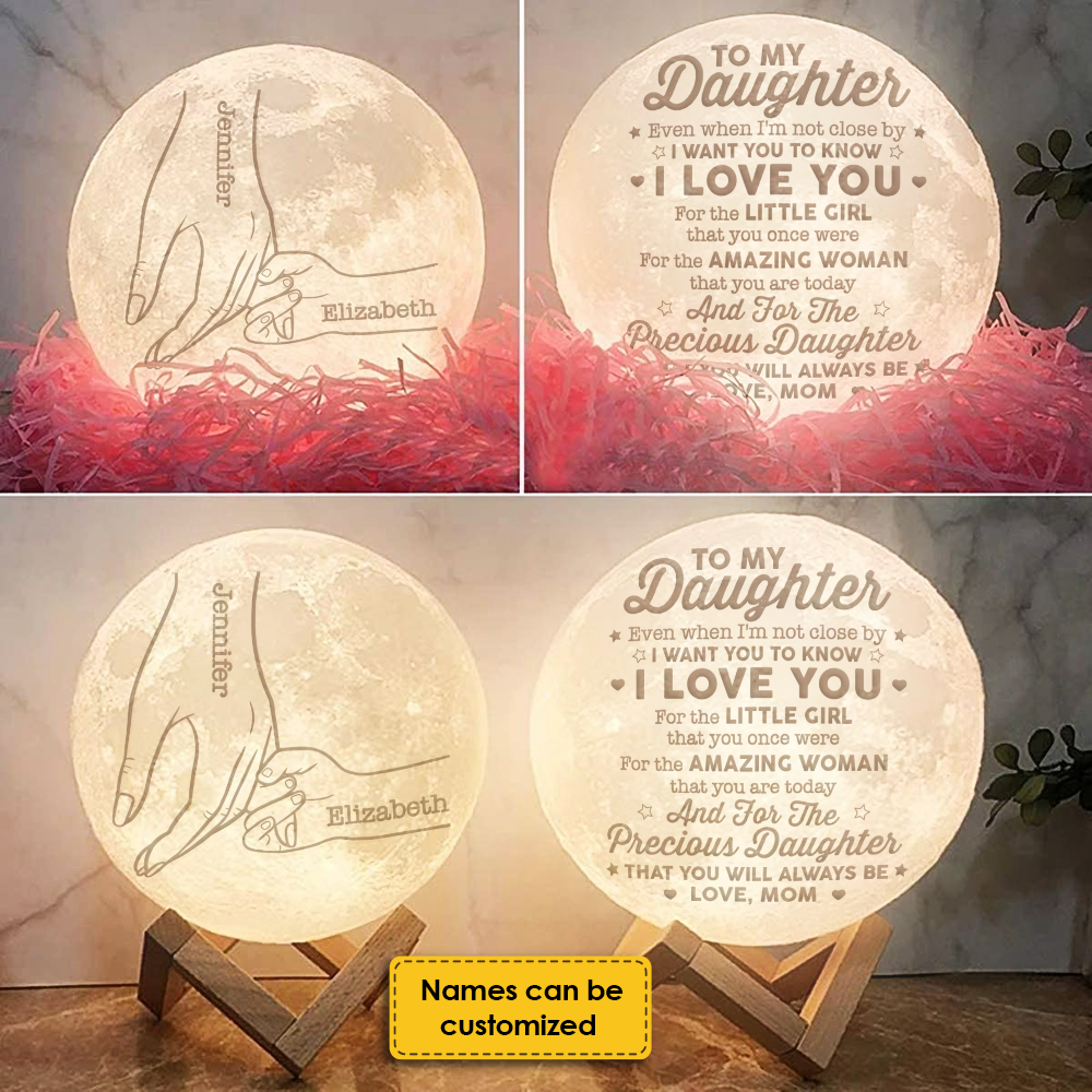 Je t'aime pour la précieuse fille que tu seras toujours - Lampe de lune personnalisée - À ma fille, cadeau pour fille, cadeau fille de maman, cadeau d'anniversaire pour fille