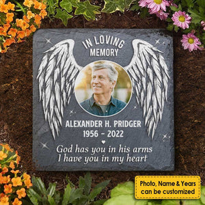 Je t'ai dans mon cœur - Pierre commémorative personnalisée, pierre tombale humaine - Télécharger une image, cadeau commémoratif, cadeau de condoléances
