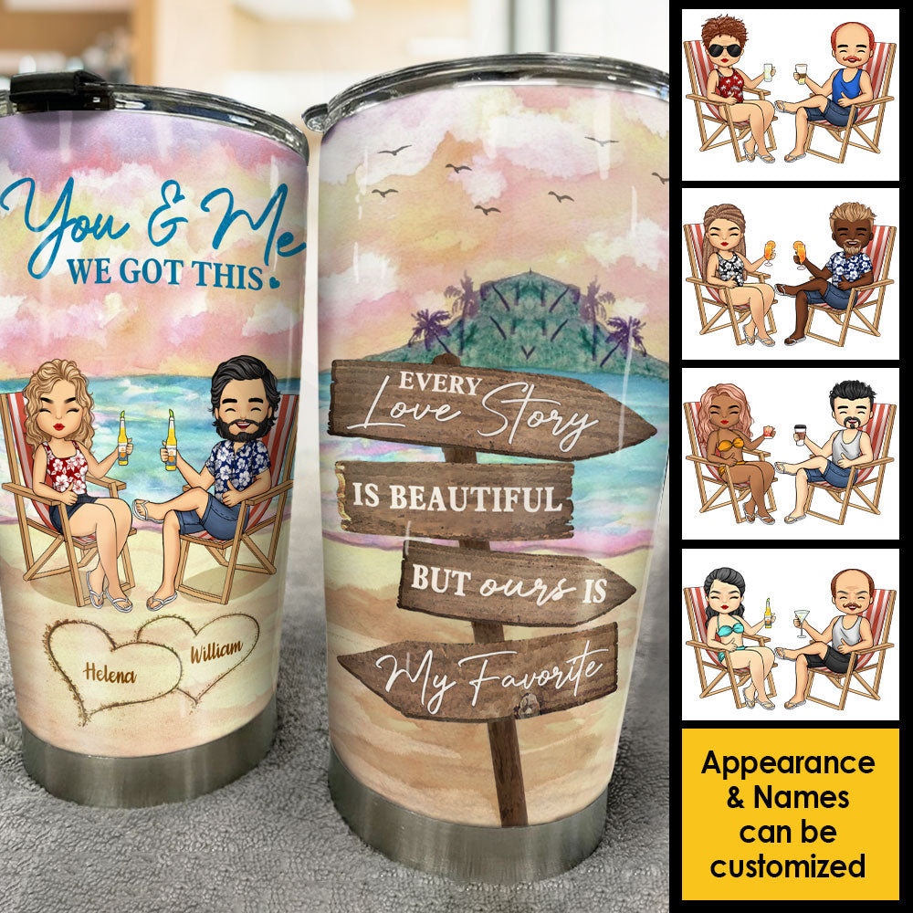 Together We Got This - Personalized Tumbler - Gift For Couples, Husband Wife