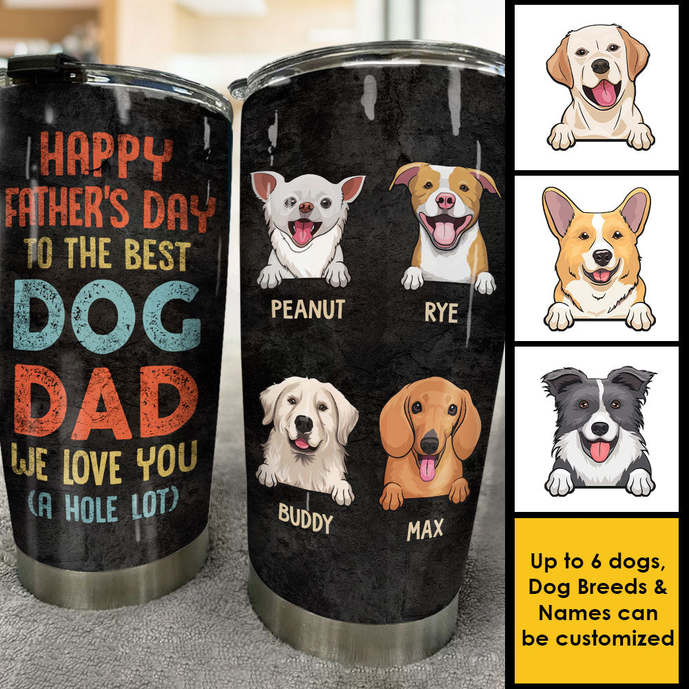 À notre meilleur papa chien - Gobelet personnalisé - Cadeau pour la fête des pères
