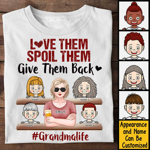 Aimez-les, gâtez-les, rendez-leur la pareille ! Cadeau pour grand-mère, t-shirt unisexe personnalisé, sweat à capuche