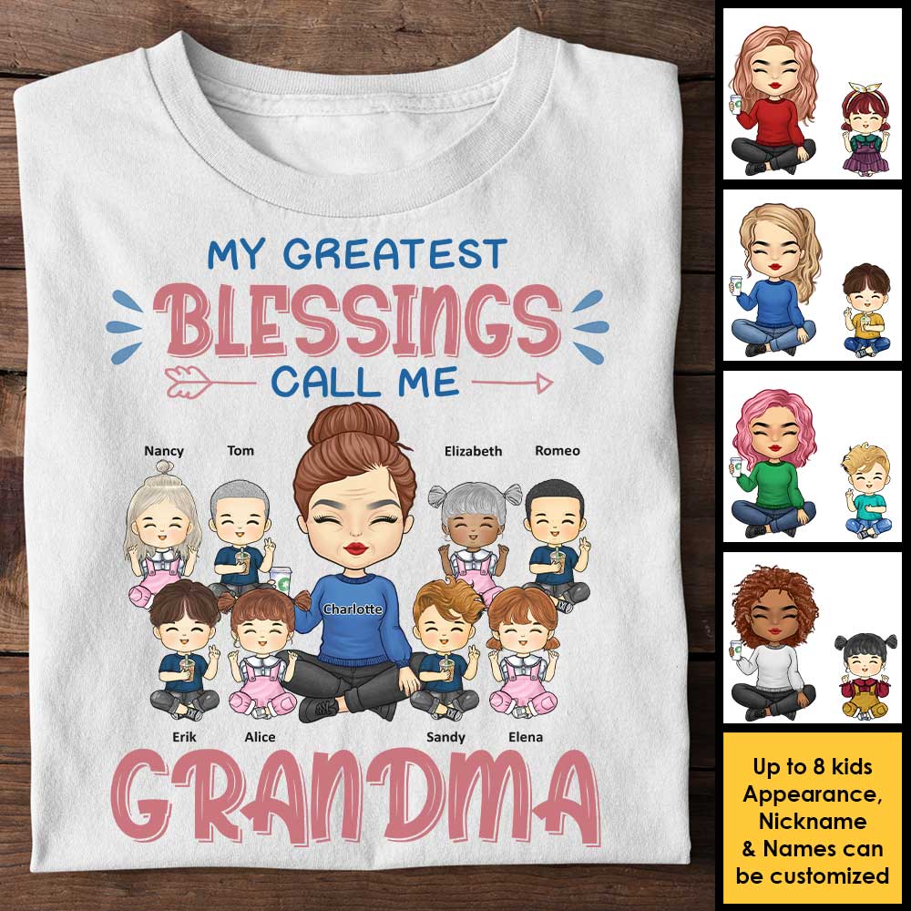 Mes plus grandes bénédictions Appelez-moi grand-mère - Cadeau pour grand-mère - T-shirt unisexe personnalisé, sweat à capuche