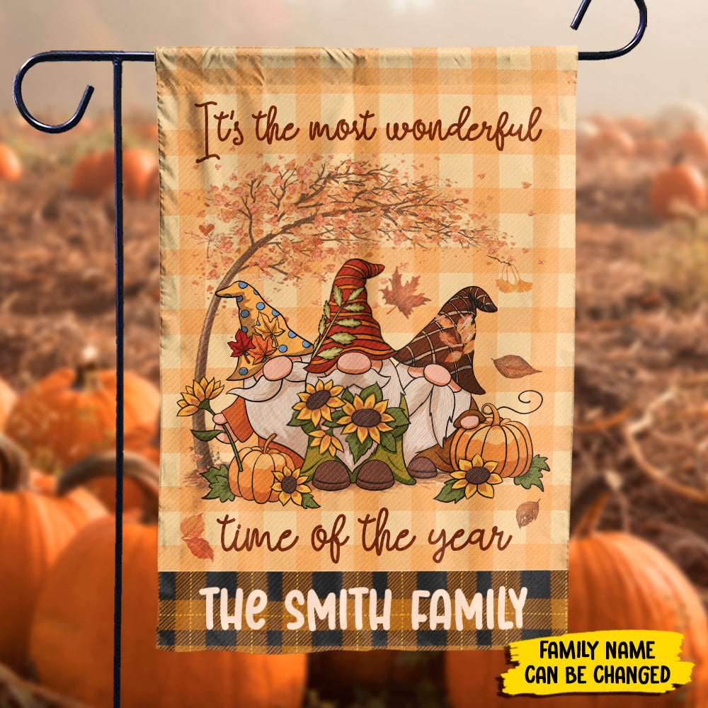 It's The Most Wonderful Time Of The Year - Personalized Flag.