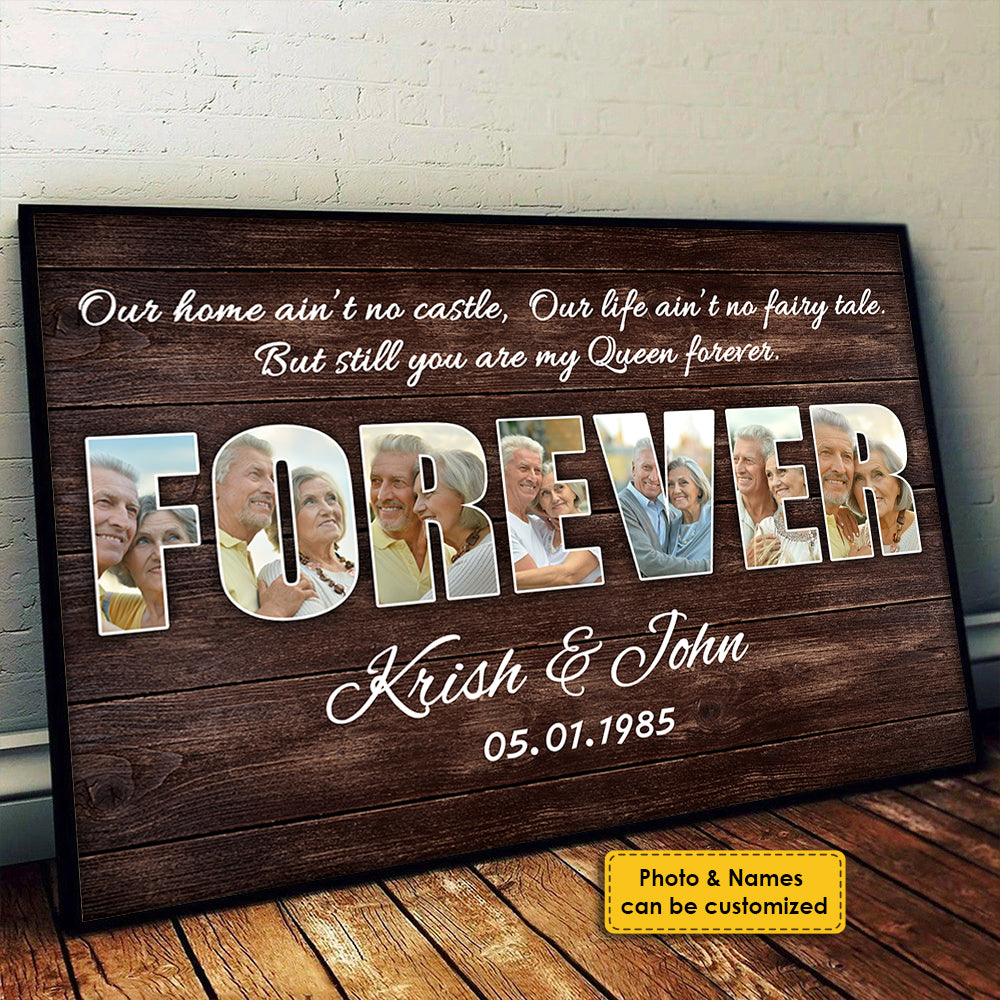 You Are My Queen Forever -  Personalized Horizontal Poster.