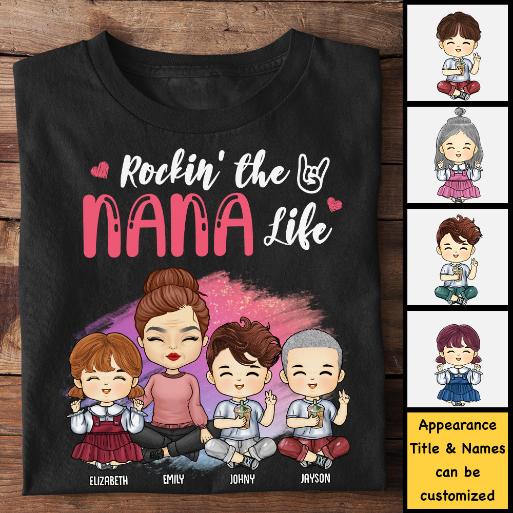 Vivre la vie de grand-mère - Cadeau pour maman, grand-mère - T-shirt et sweat à capuche unisexe personnalisé