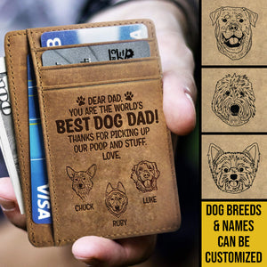 Tu es le meilleur papa chien du monde - Porte-cartes personnalisé - Cadeau pour papa, cadeau pour la fête des pères