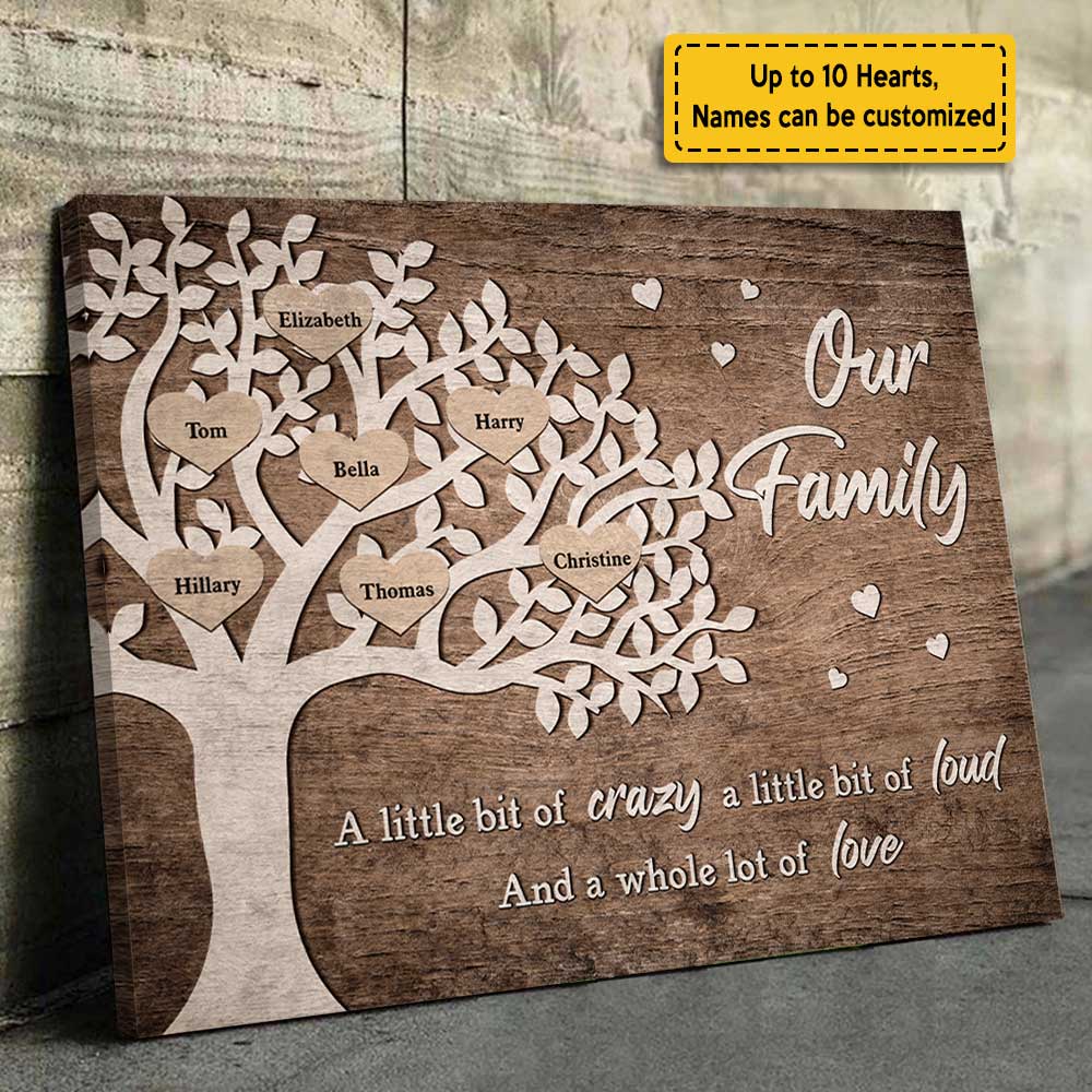 Un peu de folie - Toile horizontale personnalisée - Cadeau pour grands-parents