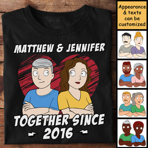 Ensemble depuis que le couple a les bras croisés - T-shirt personnalisé - Cadeau pour couple, mari et femme