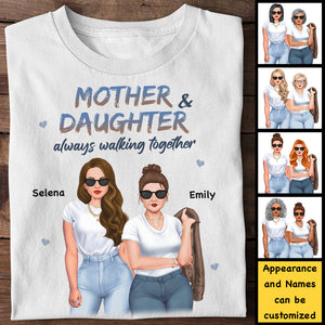 Mère et fille marchent toujours ensemble - Cadeau pour maman, t-shirt unisexe personnalisé, sweat à capuche
