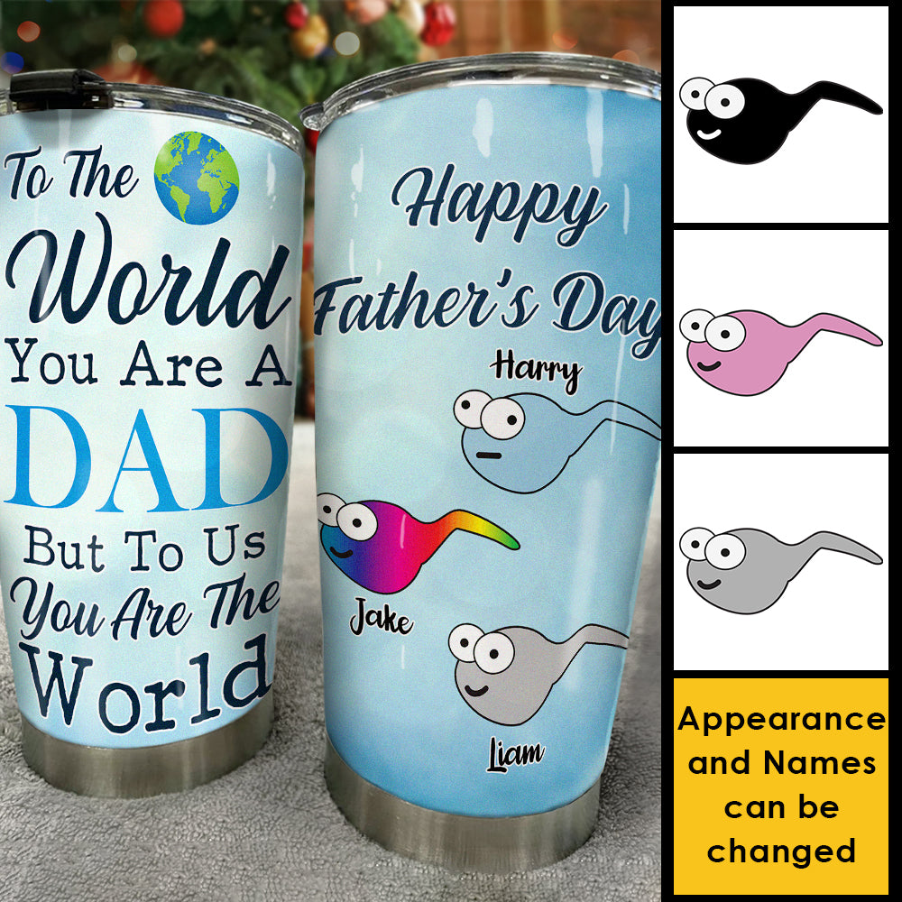 Pour nous, vous êtes le monde - Gobelet personnalisé - Cadeau pour papa, grand-père, cadeau pour la fête des pères