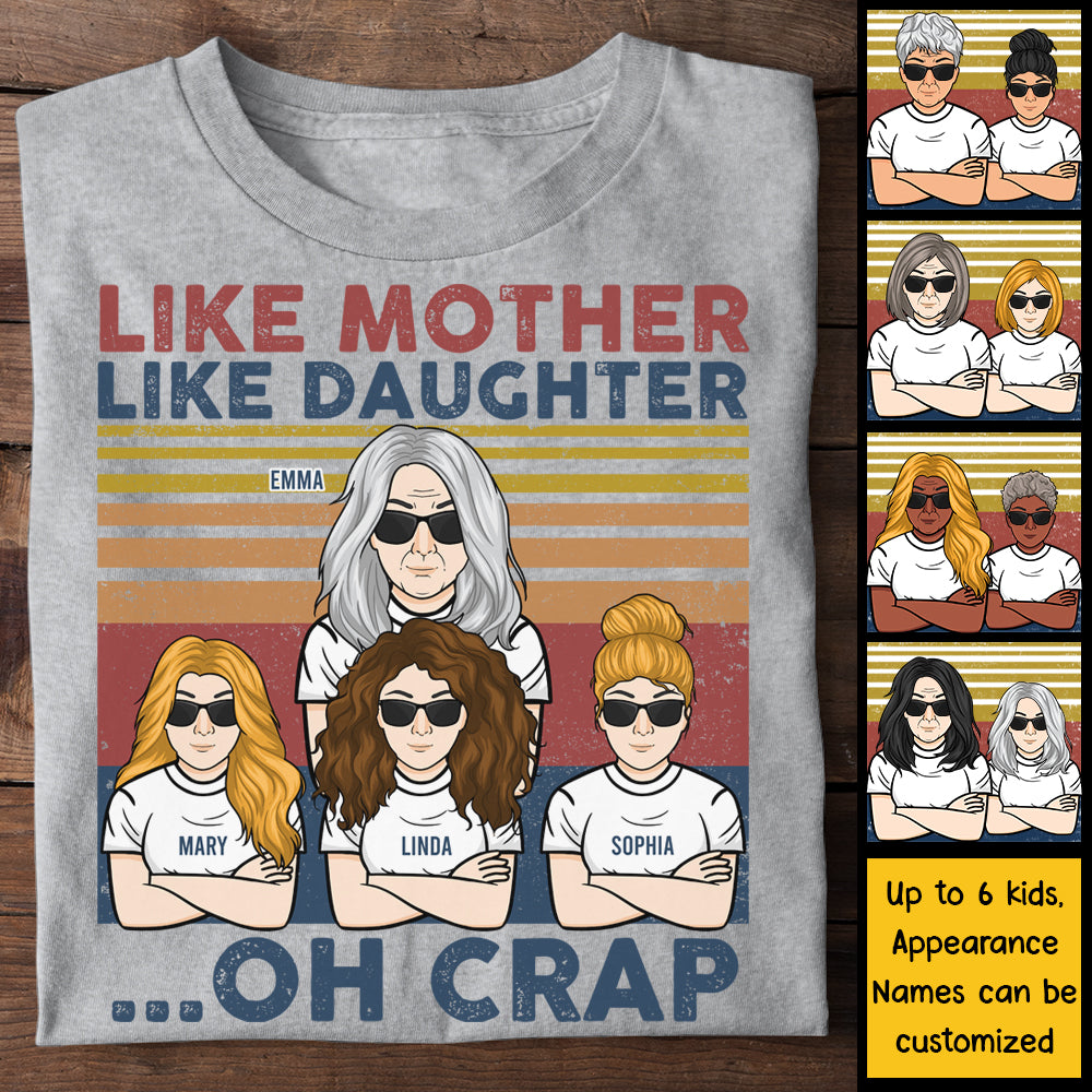 Telle mère, telle fille - T-shirt unisexe personnalisé, sweat à capuche - Cadeau pour maman