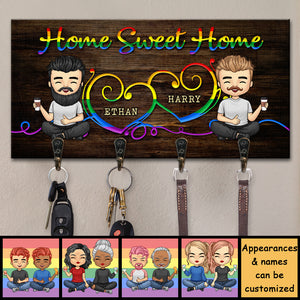Porte-clés personnalisé « Home Sweet, You And Me » – Cadeau pour couple, mari et femme