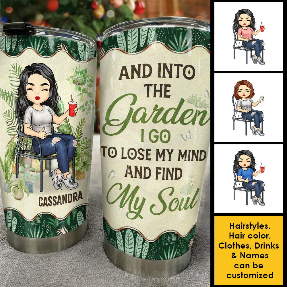 Perds la tête et retrouve mon âme - Gobelet personnalisé - Cadeau pour les amateurs de jardinage