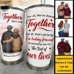 Le reste de nos vies - Verre personnalisé - Cadeau pour couple, mari et femme