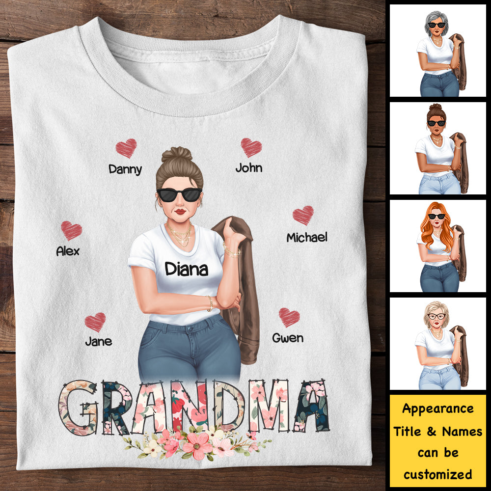 Mes personnes préférées m'appellent Grand-mère Maman - Cadeau pour maman, grand-mère - T-shirt unisexe personnalisé, sweat à capuche