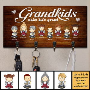 Les petits-enfants embellissent la vie - Porte-clés personnalisé, porte-clés - Cadeau pour couples, mari et femme