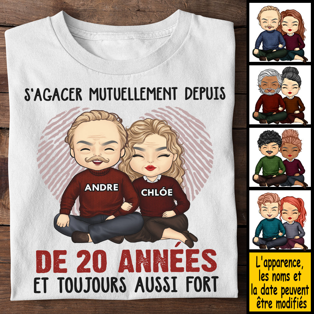 S'ennuyer Mutuellement Pendant De Nombreuses Années Et Toujours Aussi Fort - Anniversary Gifts, Gift For Couples, Husband Wife - Personalized Unisex T-shirt French.