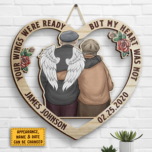 Always On My Mind, Forever In My Heart - Personalized Shaped Wood Sign.